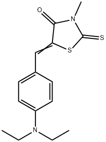 5-[4-(diethylamino)benzylidene]-3-methyl-2-thioxo-1,3-thiazolidin-4-one 结构式