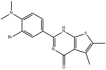 2-[3-bromo-4-(dimethylamino)phenyl]-5,6-dimethylthieno[2,3-d]pyrimidin-4(3H)-one 结构式