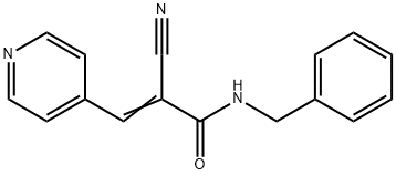 N-benzyl-2-cyano-3-(4-pyridinyl)acrylamide 结构式