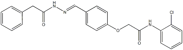 N-(2-chlorophenyl)-2-{4-[2-(phenylacetyl)carbohydrazonoyl]phenoxy}acetamide 结构式