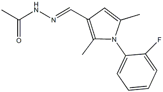 N'-{[1-(2-fluorophenyl)-2,5-dimethyl-1H-pyrrol-3-yl]methylene}acetohydrazide 结构式