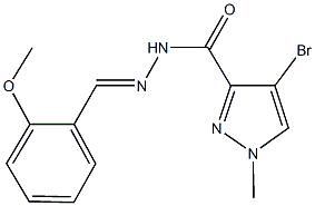 4-bromo-N'-(2-methoxybenzylidene)-1-methyl-1H-pyrazole-3-carbohydrazide 结构式