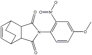 4-{2-nitro-4-methoxyphenyl}-4-azatricyclo[5.2.2.0~2,6~]undec-8-ene-3,5-dione 结构式