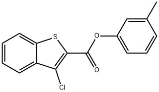3-methylphenyl 3-chloro-1-benzothiophene-2-carboxylate 结构式