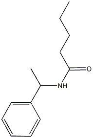 N-(1-phenylethyl)pentanamide 结构式