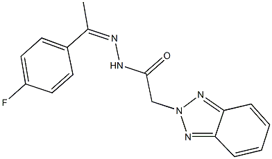 2-(2H-1,2,3-benzotriazol-2-yl)-N'-[1-(4-fluorophenyl)ethylidene]acetohydrazide 结构式