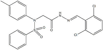 N-{2-[2-(2,6-dichlorobenzylidene)hydrazino]-2-oxoethyl}-N-(4-methylphenyl)benzenesulfonamide 结构式