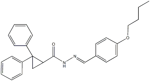 N'-(4-butoxybenzylidene)-2,2-diphenylcyclopropanecarbohydrazide 结构式