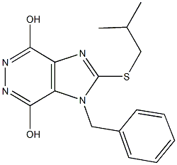 1-benzyl-2-(isobutylsulfanyl)-1H-imidazo[4,5-d]pyridazine-4,7-diol 结构式