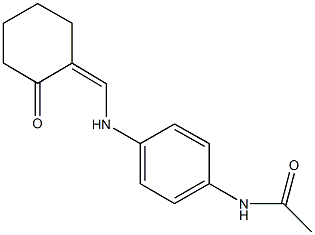 N-(4-{[(2-oxocyclohexylidene)methyl]amino}phenyl)acetamide 结构式
