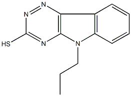 5-丙基-5H-[1,2,4]三嗪并[5,6-B]吲哚-3-硫醇 结构式