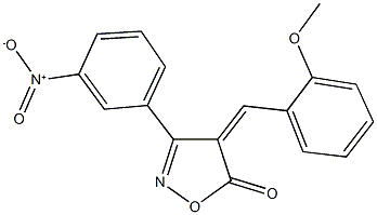 3-{3-nitrophenyl}-4-(2-methoxybenzylidene)-5(4H)-isoxazolone 结构式