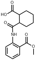 2-{[2-(methoxycarbonyl)anilino]carbonyl}cyclohexanecarboxylic acid 结构式