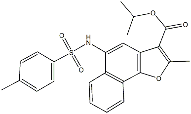 isopropyl 2-methyl-5-{[(4-methylphenyl)sulfonyl]amino}naphtho[1,2-b]furan-3-carboxylate 结构式