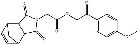 2-(4-methoxyphenyl)-2-oxoethyl (3,5-dioxo-4-azatricyclo[5.2.1.0~2,6~]dec-8-en-4-yl)acetate 结构式