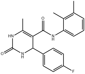 N-(2,3-dimethylphenyl)-4-(4-fluorophenyl)-6-methyl-2-oxo-1,2,3,4-tetrahydropyrimidine-5-carboxamide 结构式