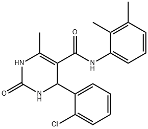 4-(2-chlorophenyl)-N-(2,3-dimethylphenyl)-6-methyl-2-oxo-1,2,3,4-tetrahydropyrimidine-5-carboxamide 结构式