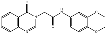 N-(3,4-dimethoxyphenyl)-2-(4-oxo-3(4H)-quinazolinyl)acetamide 结构式