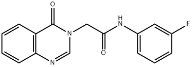 N-(3-fluorophenyl)-2-(4-oxo-3(4H)-quinazolinyl)acetamide 结构式