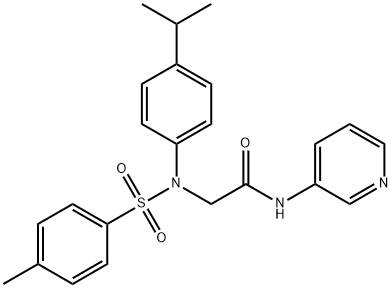 2-{4-isopropyl[(4-methylphenyl)sulfonyl]anilino}-N-(3-pyridinyl)acetamide 结构式