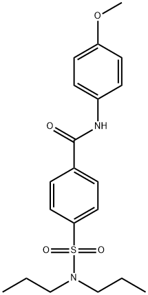 4-[(dipropylamino)sulfonyl]-N-(4-methoxyphenyl)benzamide 结构式