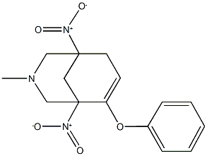 1,5-bisnitro-3-methyl-6-phenoxy-3-azabicyclo[3.3.1]non-6-ene 结构式