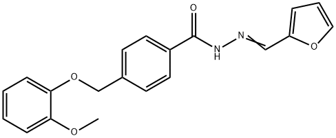 N'-(2-furylmethylene)-4-[(2-methoxyphenoxy)methyl]benzohydrazide 结构式