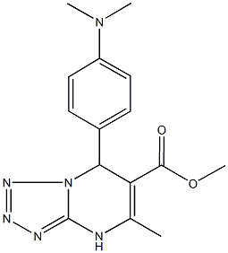methyl 7-[4-(dimethylamino)phenyl]-5-methyl-4,7-dihydrotetraazolo[1,5-a]pyrimidine-6-carboxylate 结构式