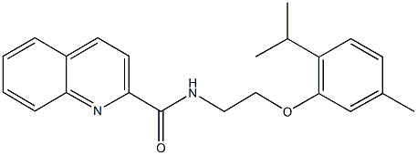 N-[2-(2-isopropyl-5-methylphenoxy)ethyl]-2-quinolinecarboxamide 结构式