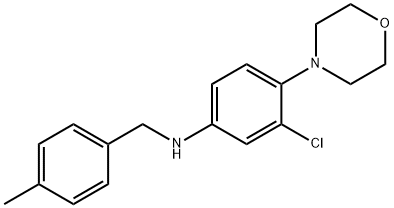 3-chloro-N-(4-methylbenzyl)-4-(4-morpholinyl)aniline 结构式