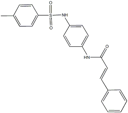 N-(4-{[(4-methylphenyl)sulfonyl]amino}phenyl)-3-phenylacrylamide 结构式