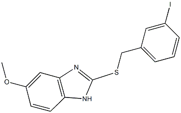 2-[(3-iodobenzyl)sulfanyl]-1H-benzimidazol-5-yl methyl ether 结构式