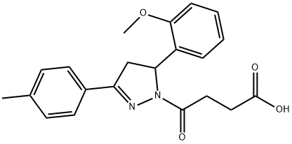 4-[5-(2-methoxyphenyl)-3-(4-methylphenyl)-4,5-dihydro-1H-pyrazol-1-yl]-4-oxobutanoic acid 结构式