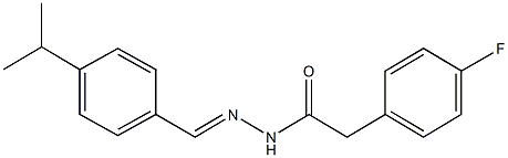 2-(4-fluorophenyl)-N'-(4-isopropylbenzylidene)acetohydrazide 结构式