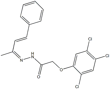 N'-(1-methyl-3-phenyl-2-propenylidene)-2-(2,4,5-trichlorophenoxy)acetohydrazide 结构式