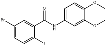 5-bromo-N-(3,4-dimethoxyphenyl)-2-iodobenzamide 结构式