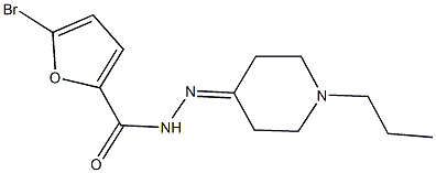 5-bromo-N'-(1-propylpiperidin-4-ylidene)-2-furohydrazide 结构式