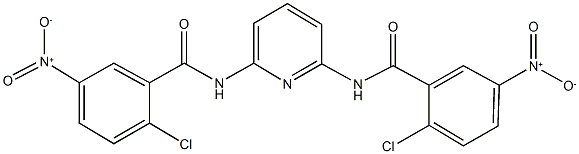 2-chloro-N-[6-({2-chloro-5-nitrobenzoyl}amino)-2-pyridinyl]-5-nitrobenzamide 结构式