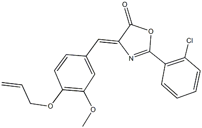 4-[4-(allyloxy)-3-methoxybenzylidene]-2-(2-chlorophenyl)-1,3-oxazol-5(4H)-one 结构式