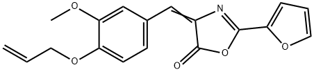 4-[4-(allyloxy)-3-methoxybenzylidene]-2-(2-furyl)-1,3-oxazol-5(4H)-one 结构式