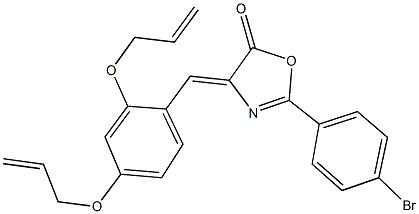 4-[2,4-bis(allyloxy)benzylidene]-2-(4-bromophenyl)-1,3-oxazol-5(4H)-one 结构式