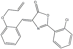 4-[2-(allyloxy)benzylidene]-2-(2-chlorophenyl)-1,3-oxazol-5(4H)-one 结构式