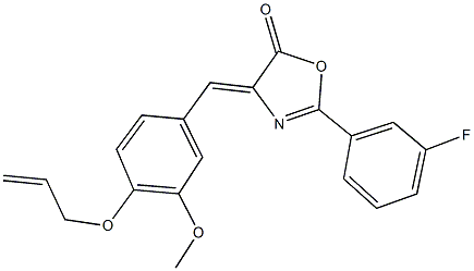 4-[4-(allyloxy)-3-methoxybenzylidene]-2-(3-fluorophenyl)-1,3-oxazol-5(4H)-one 结构式