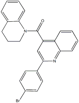 1-{[2-(4-bromophenyl)-4-quinolinyl]carbonyl}-1,2,3,4-tetrahydroquinoline 结构式