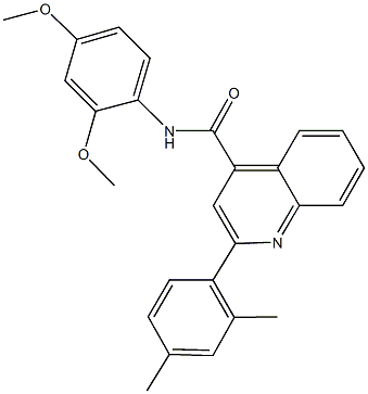 N-(2,4-dimethoxyphenyl)-2-(2,4-dimethylphenyl)-4-quinolinecarboxamide 结构式