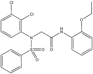 2-[2,3-dichloro(phenylsulfonyl)anilino]-N-(2-ethoxyphenyl)acetamide 结构式
