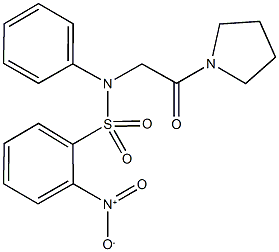 2-nitro-N-[2-oxo-2-(1-pyrrolidinyl)ethyl]-N-phenylbenzenesulfonamide 结构式