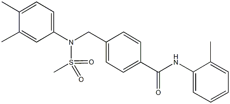 4-{[3,4-dimethyl(methylsulfonyl)anilino]methyl}-N-(2-methylphenyl)benzamide 结构式