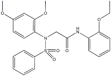 2-[2,4-dimethoxy(phenylsulfonyl)anilino]-N-(2-ethoxyphenyl)acetamide 结构式