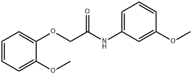 2-(2-methoxyphenoxy)-N-(3-methoxyphenyl)acetamide 结构式